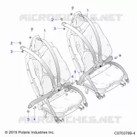 SIEGE MOUNTING, REAR, 6 POINT