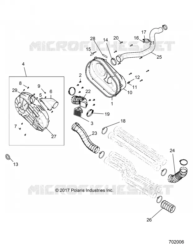 DRIVE TRAIN, COUVERCLE D'EMBRAYAGE AND DUCTING