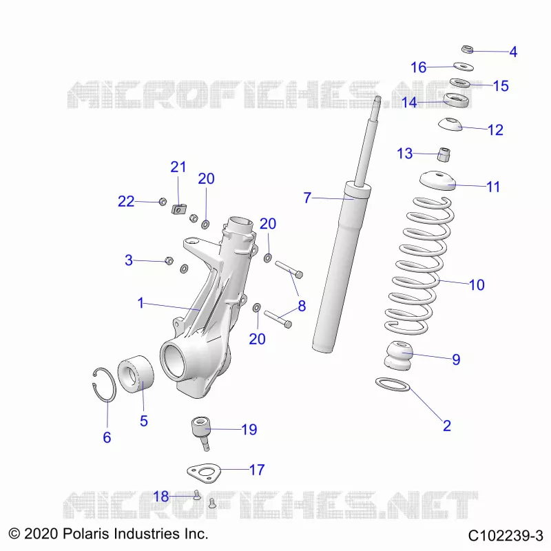 SUSPENSION, JAMBE DE FORCE AVANT