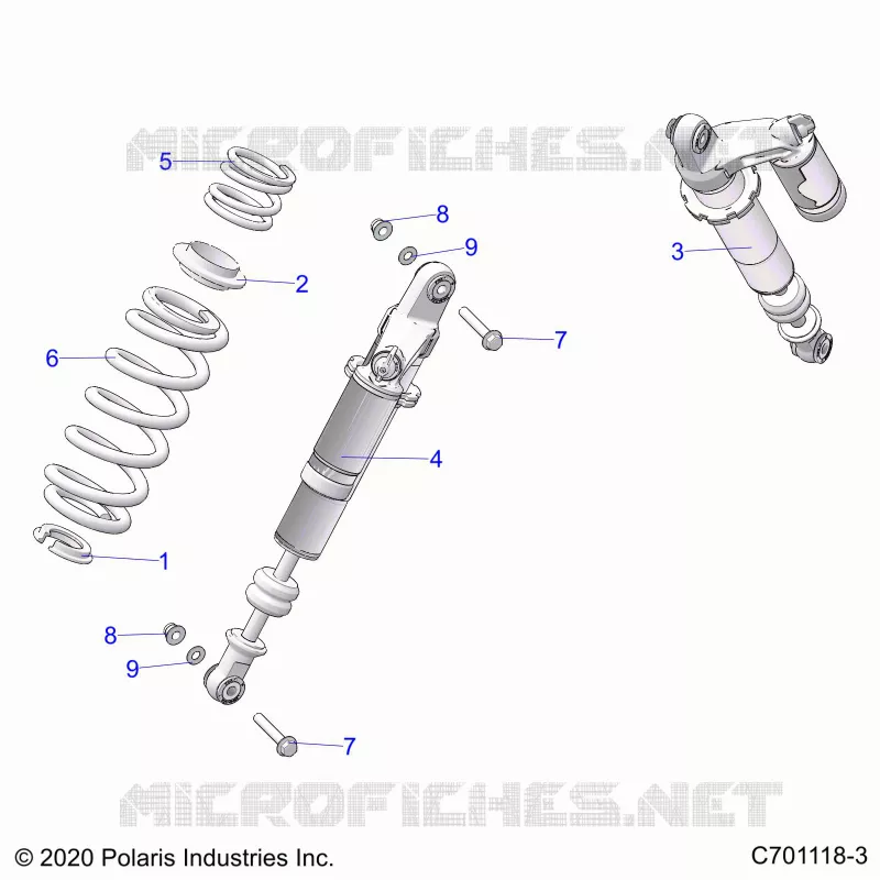 SUSPENSION, REAR SUPPORT AMORTISSEUR 
