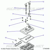 ENGINE, THROTTLE BODY AND COUVERCLE SOUPAPE