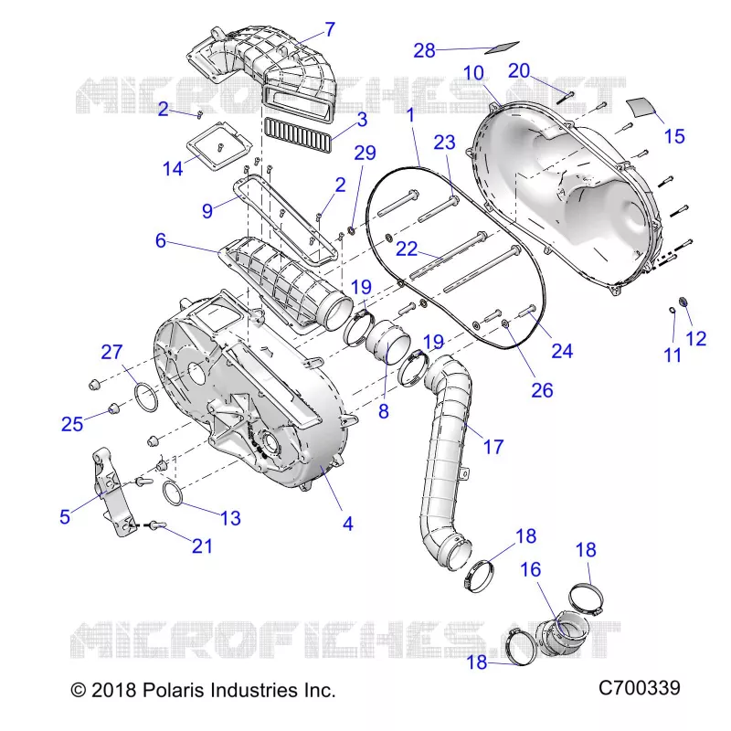 DRIVE TRAIN, COUVERCLE D'EMBRAYAGE AND DUCTING