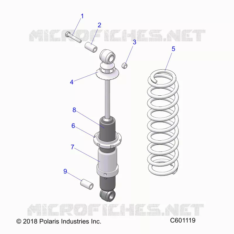 SUSPENSION, AMORTISSEUR ARRIERE TRACK (7043994)