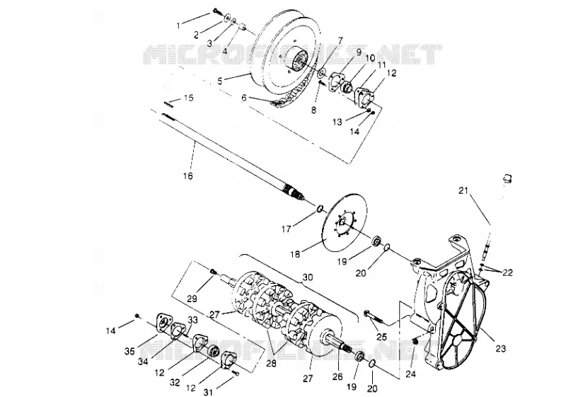 SYSTÈME DE TRANSMISSION ASSEMBLY  RXL 0956768 (4930783078B009)