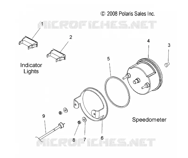COMPTEUR DE VITESSE and INDICATOR LIGHTS