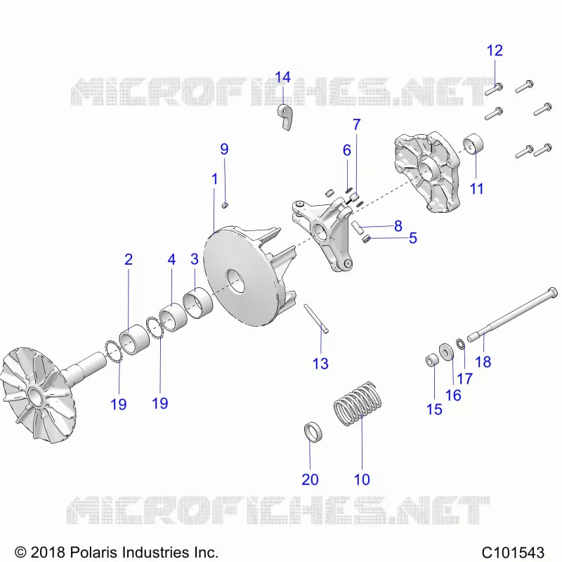 SYSTEME DE TRANSMISSION, PRIMARY CLUTCH