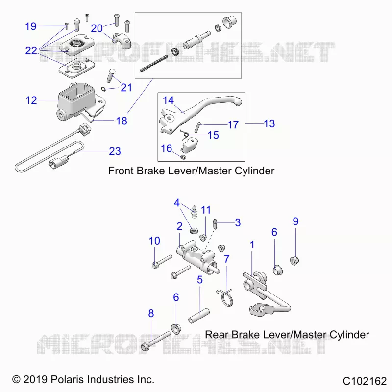 BRAKES, BRAKE LEVERS AND MAITRE CYLINDRES
