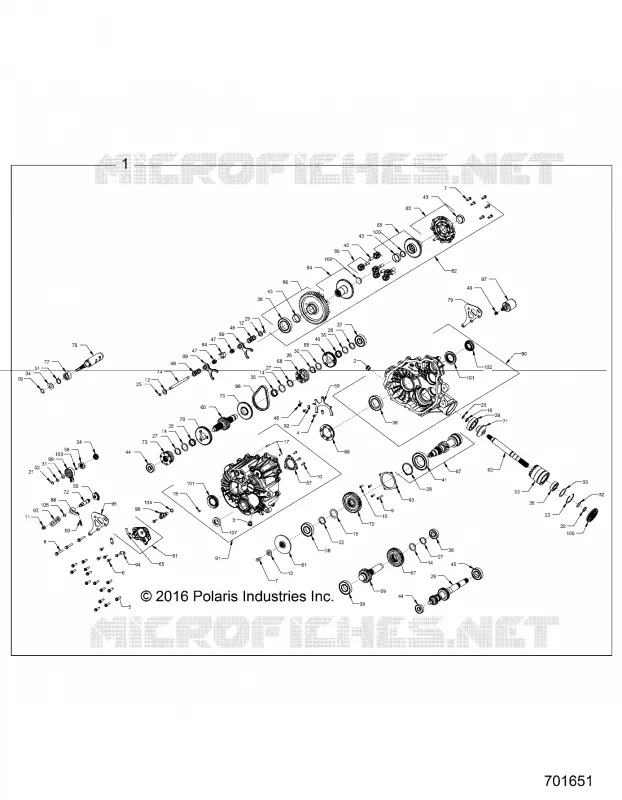SYSTÈME DE TRANSMISSION, MAIN GEARCASE INTERNALS