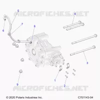 SYSTÃˆME DE TRANSMISSION, GEARCASE, REAR, MOUNTING