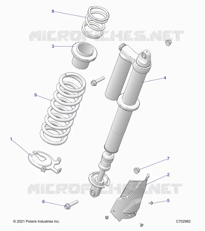SUSPENSION, REAR SUPPORT AMORTISSEUR , STANDARD/PREMIUM