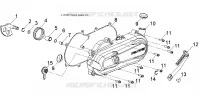 KICK DE DEMARRAGE and CARTERS MOTEUR COVER, LH