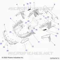 CARROSSERIE ARRIERE RACK AND FENDERS
