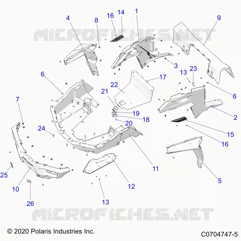 CARROSSERIE ARRIERE RACK AND FENDERS