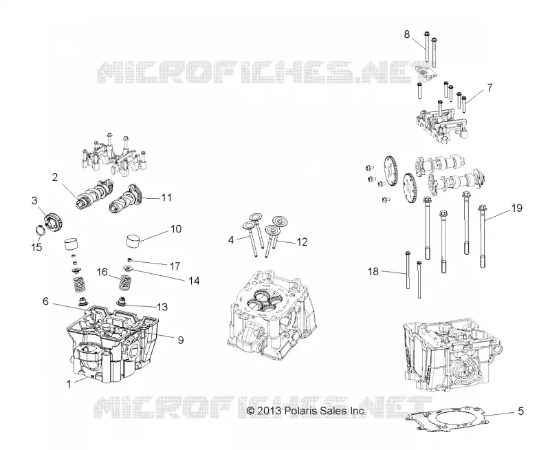 ENGINE, CULASSE, CAMS AND VALVES