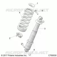 SUSPENSION, REAR SUPPORT AMORTISSEUR 