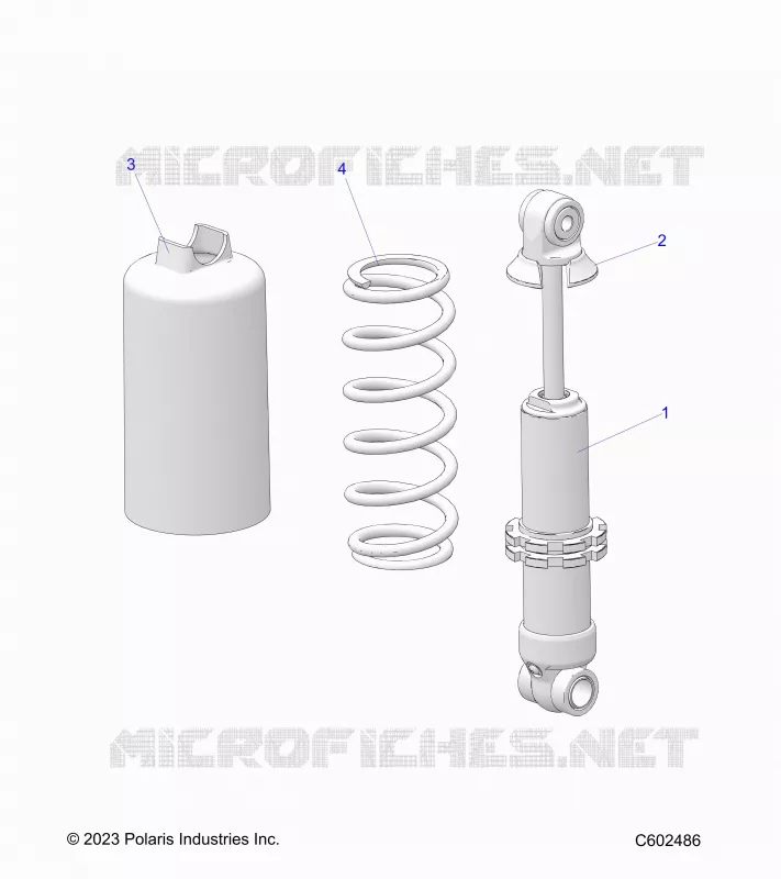 SUSPENSION, AMORTISSEUR AVANT TRACK