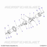 SUSPENSION ARRIERE HUBS, CARRIER AND BRAKE DISC