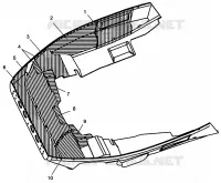 PROTECTION ANTI CHALEUR CARROSSERIE AVANT WIDETRAK LX 0982065 and EUROPEAN WIDETRAK LX E982065 (4943884388A009)