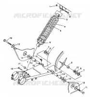 BRAS OSCILLANT ET AMORTISSEUR ARRIERE 6X6 250 W938727 (4924092409028A)