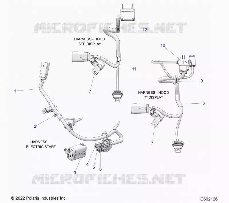 ELECTRICITE, WIRE HARNESS, HOOD, ELECTRIC START