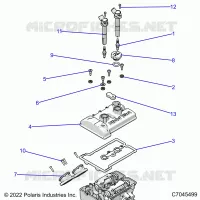 ENGINE, THROTTLE BODY AND COUVERCLE SOUPAPE
