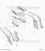 CARROSSERIE ARRIERE FENDERS AND BEZELS- Z24NMF99AR/AM/BR/BM (C0705025-9)