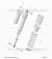 SUSPENSION, REAR SUPPORT AMORTISSEUR 