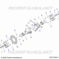 SUSPENSION ARRIERE HUBS, CARRIER AND BRAKE DISC