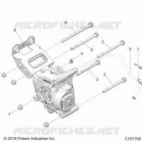SYSTÃˆME DE TRANSMISSION, GEARCASE MOUNTING, REAR