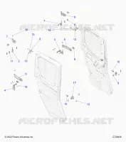 PORTES, REAR, MOUNTING