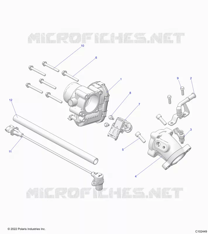 ENGINE, CORPS DE PAPILON AND FUEL RAIL