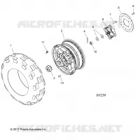 ROUES, FRONT TIRE AND BRAKE DISC