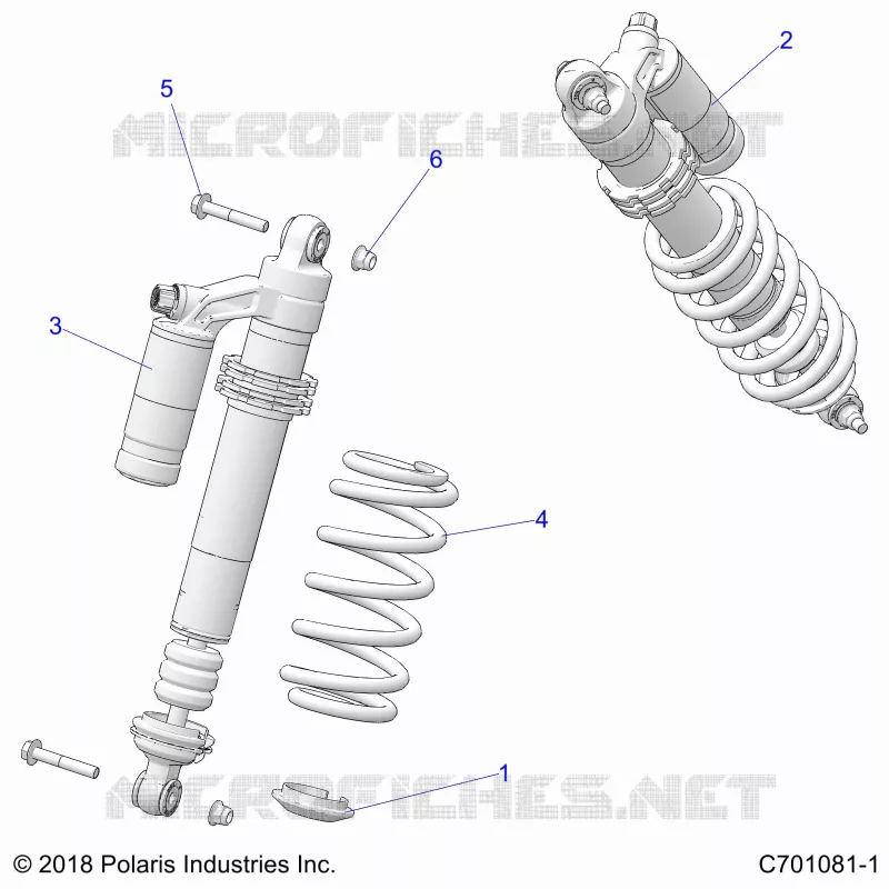 SUSPENSION, REAR SUPPORT AMORTISSEUR 