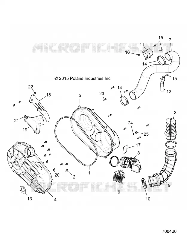 DRIVE TRAIN, COUVERCLE D'EMBRAYAGE AND DUCTING
