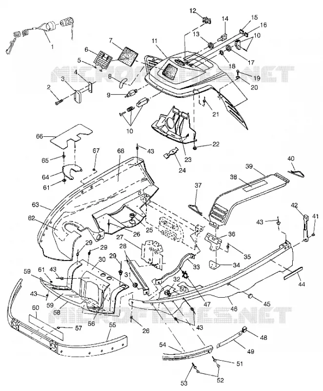 CARROSSERIE AVANT LITE TOURING 0983133 and EUROPEAN LITE TOURNG E983133 (4941934193A007)