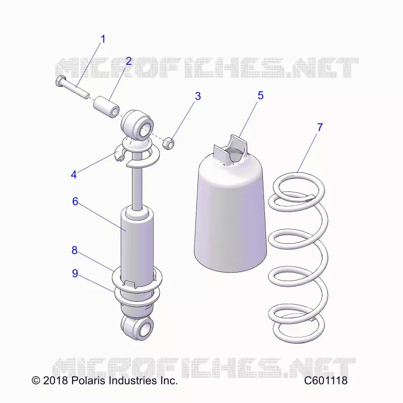 SUSPENSION, AMORTISSEUR AVANT TRACK (7043995)