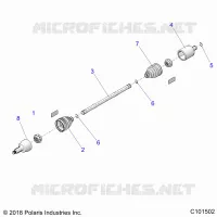 DRIVE TRAIN, DRIVE ARBRE DE TRANSMISSION ARRIERE