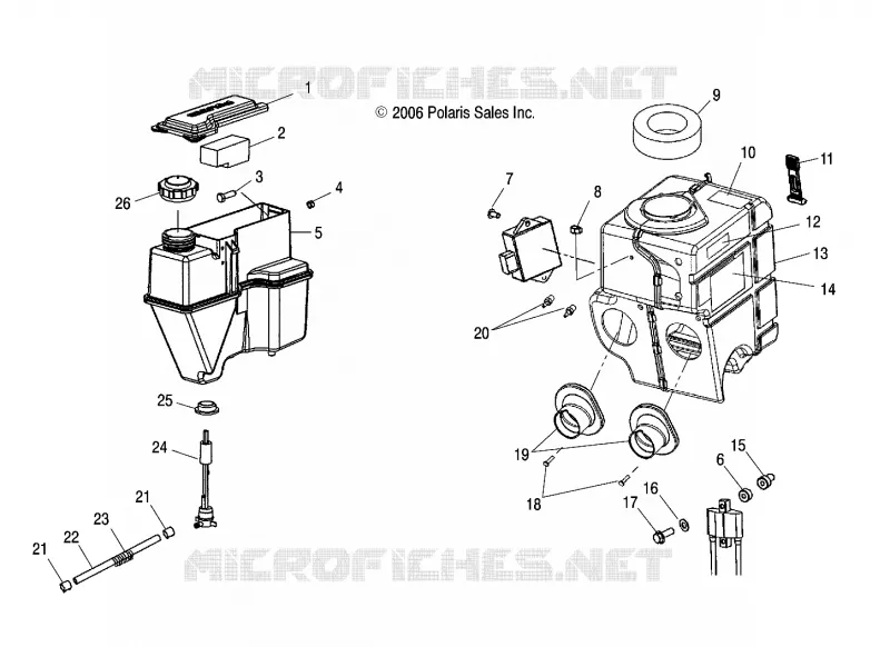 MOTEUR, RESERVOIR D'HUILE and BOITE A AIR ASM.