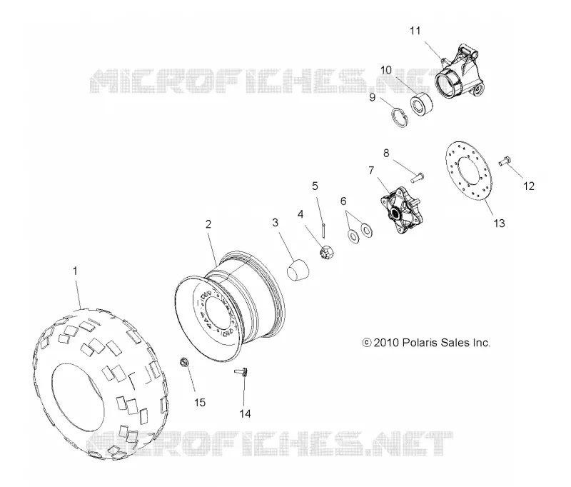 ROUES, REAR TIRE AND BRAKE DISC