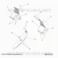 CHASSIS, PROTECTION D'EMBRAYAGE AND FOOTRESTS