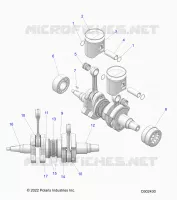 ENGINE, PISTON AND VILEBREQUIN