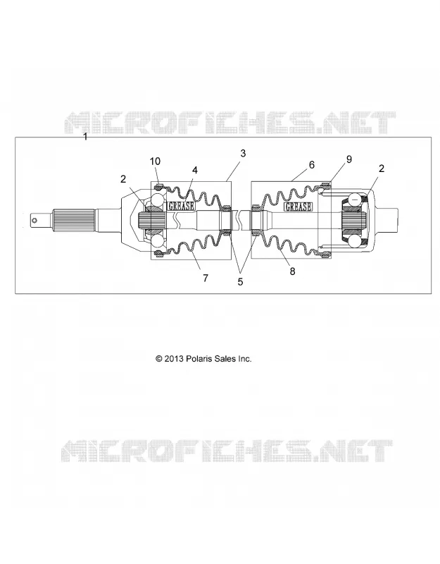 DRIVE TRAIN, TRANSMISSION ARRIERE SHAFT, 1333335