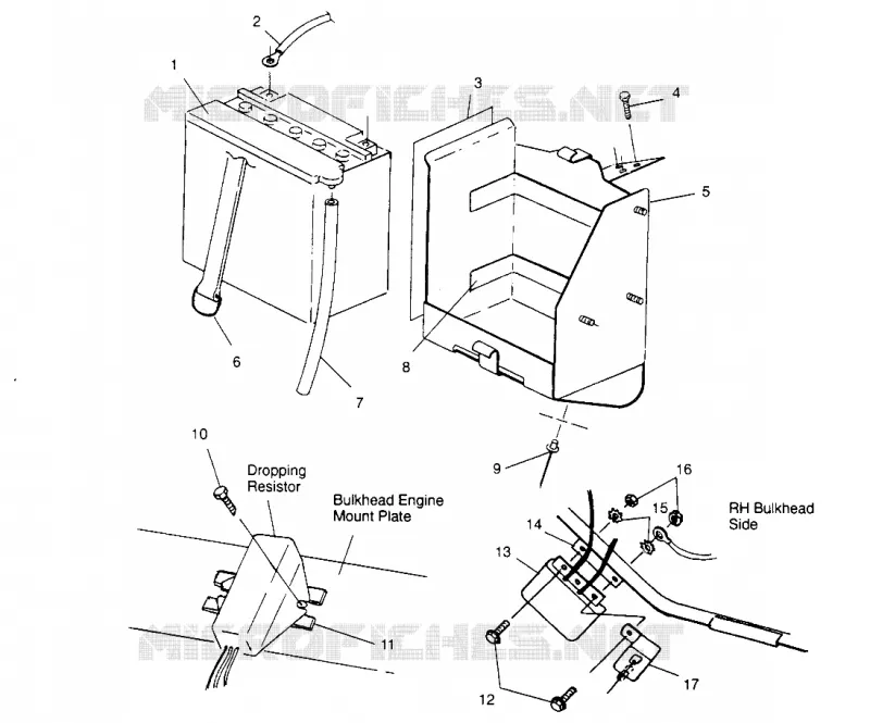 SUPPORT BATTERIE RXL 0966768 (4932033203B013)