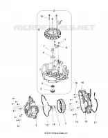 ENGINE, STATOR COVER AND FLYROUE