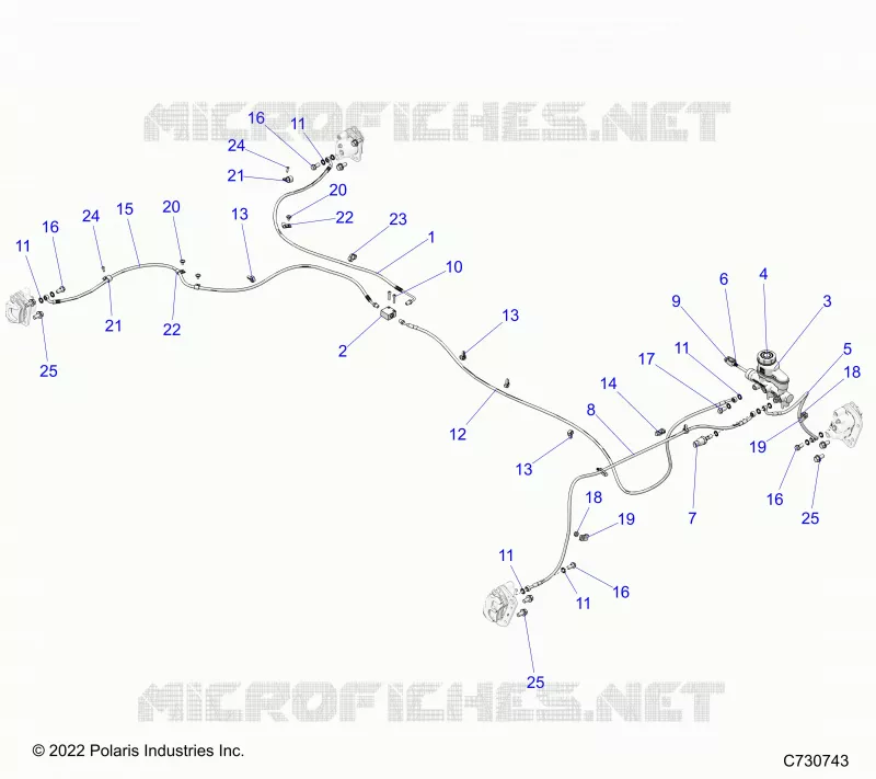 BRAKES, LINES AND MAITRE CYLINDRE