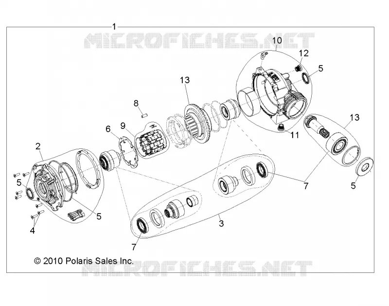 SYSTÈME DE TRANSMISSION, FRONT PONT INTERNALS