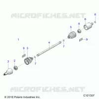 DRIVE TRAIN, ARBRE DE TRANSMISSION, FRONT
