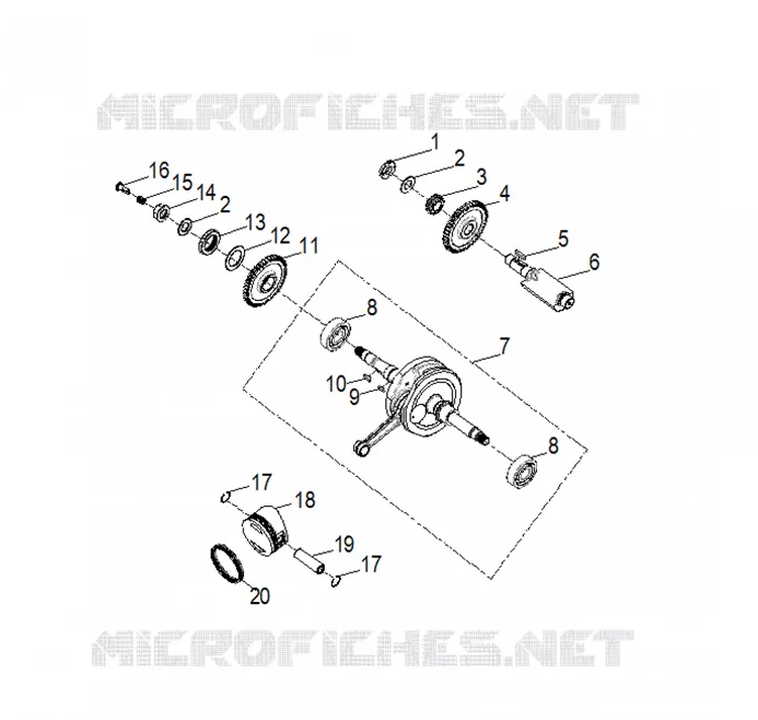 MOTEUR, VILEBREQUIN AND PISTON