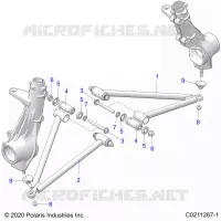 SUSPENSION, A-ARM AND SUPPORT MOUNTING