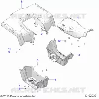 HABITACLE ARRIERE, SEAT AND FOOTWELLS